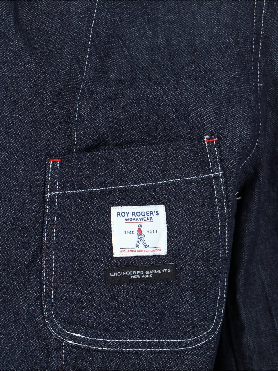 Roy Roger's Blue Denim Detachable Hood Jacket Blauw