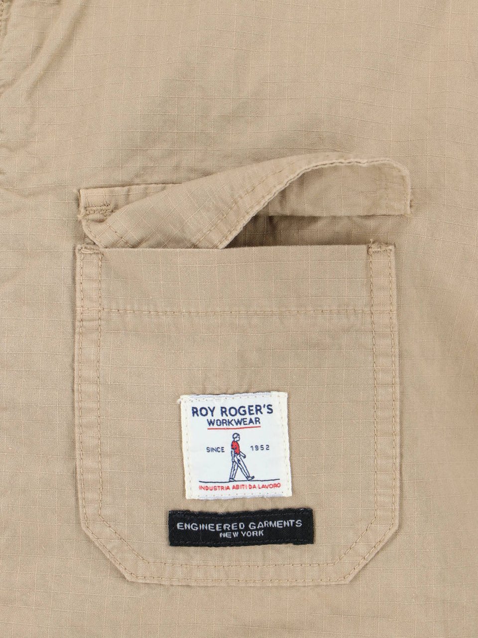 Roy Roger's Beige Hooded Cotton Vest Jacket Neutraal