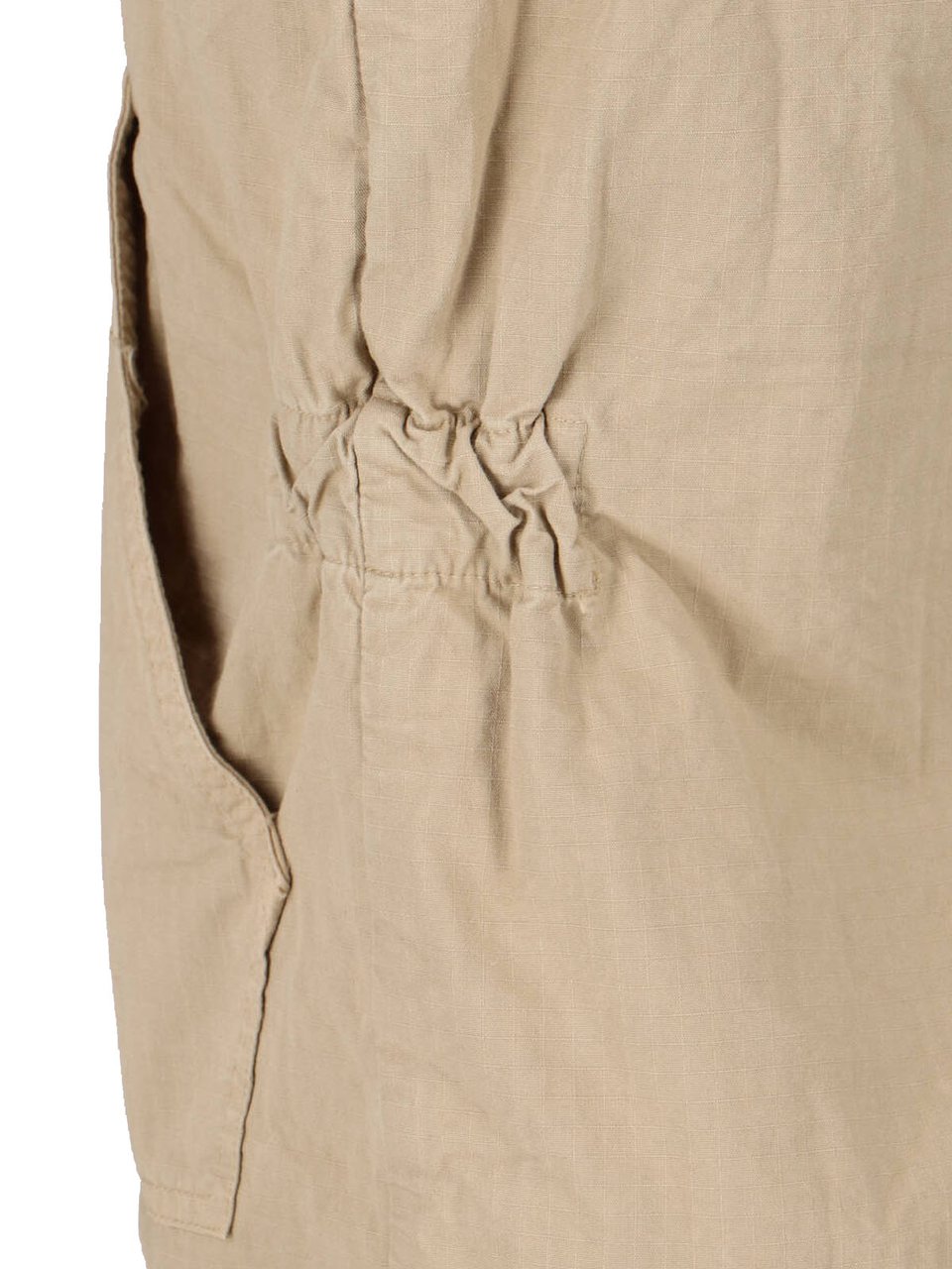 Roy Roger's Beige Hooded Cotton Vest Jacket Neutraal