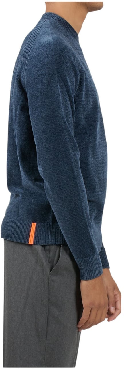 RRD Pull col rond bleu jeans RRD Roberto Ricci Designs Homme 25132 61 Blauw