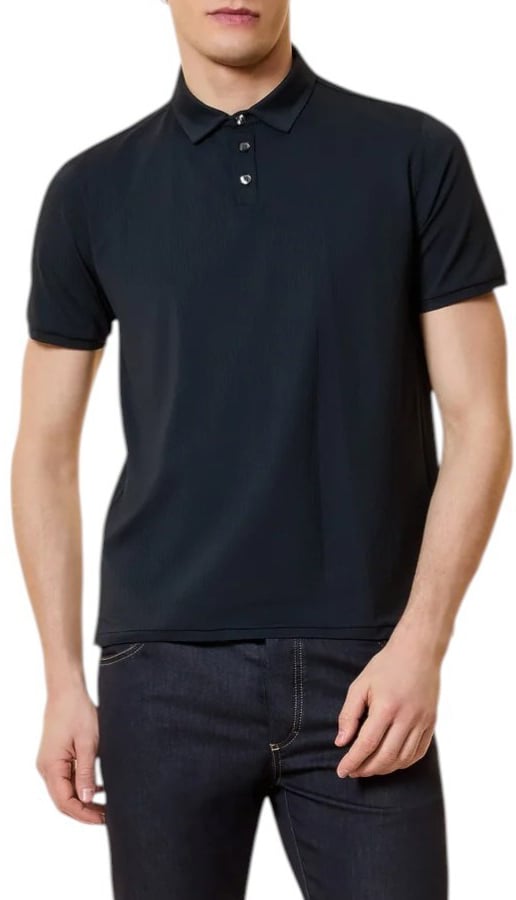 RRD Polo rainuré black navy RRD Roberto Ricci Designs Homme 26227 60 Zwart