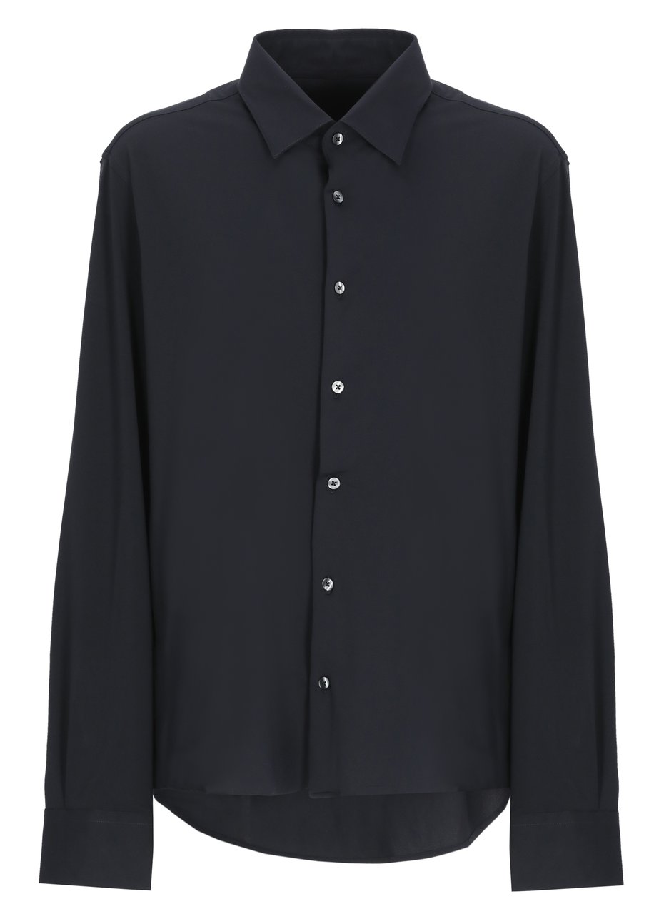 RRD Blue Oxford Casual Shirt Zwart
