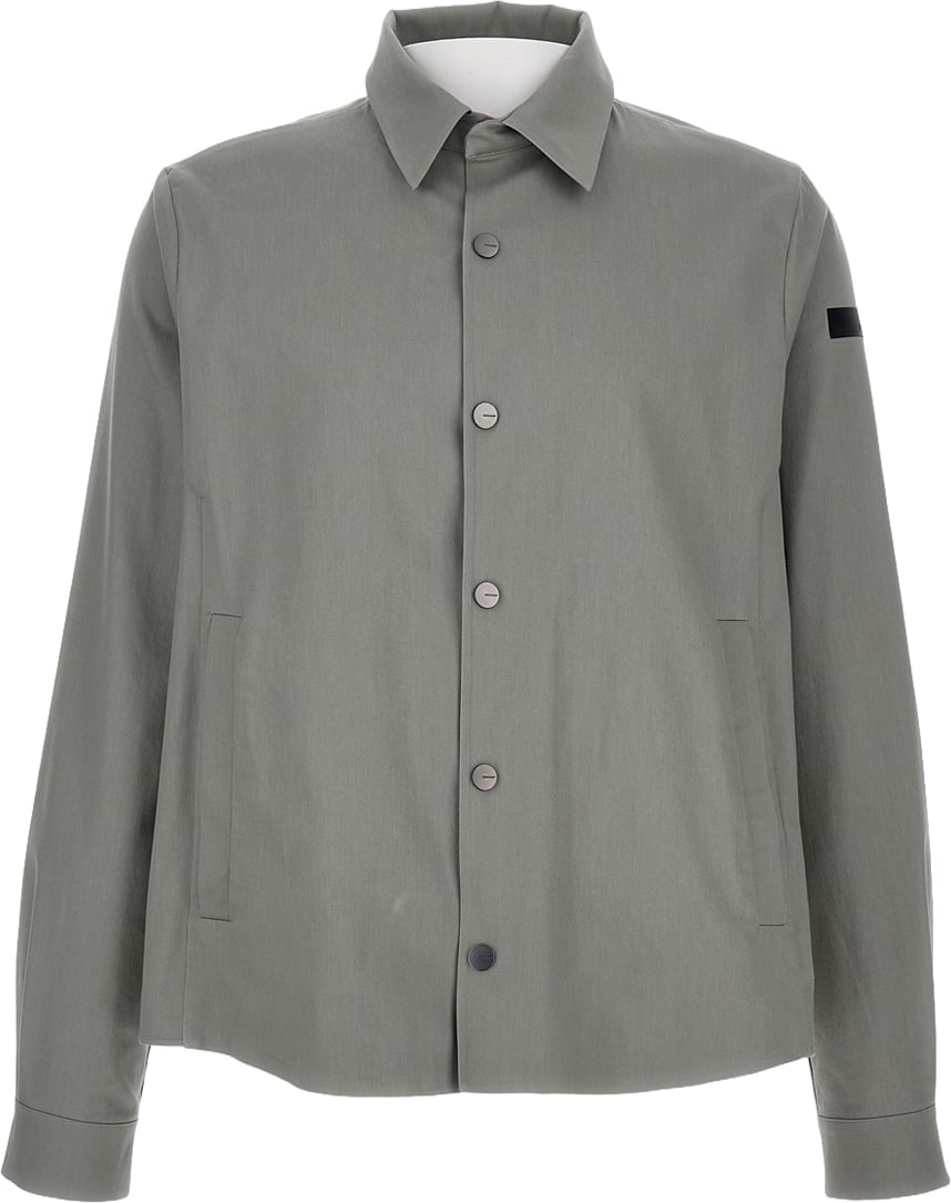 RRD Loose-Fitting Green Jacket With Front Button Closure And Subtle Logo Groen