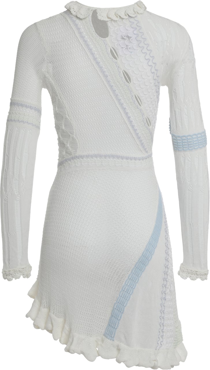 RTA Knitted dress with long sleeves Wit