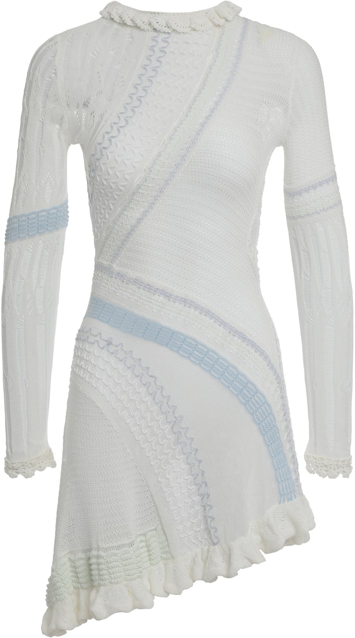 RTA Knitted dress with long sleeves Wit
