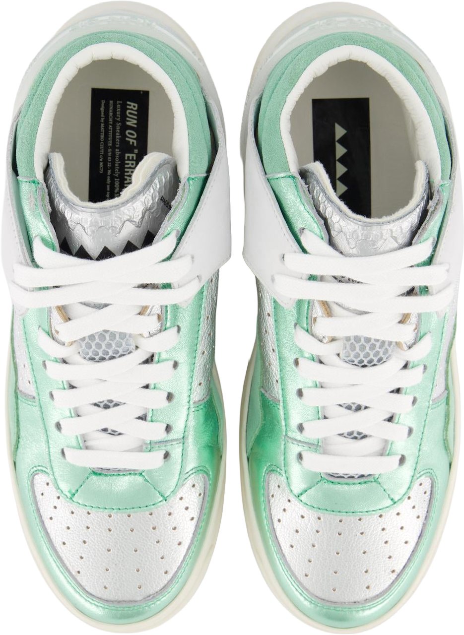 Run Of Dames Mid Metal Sneaker Groen Groen