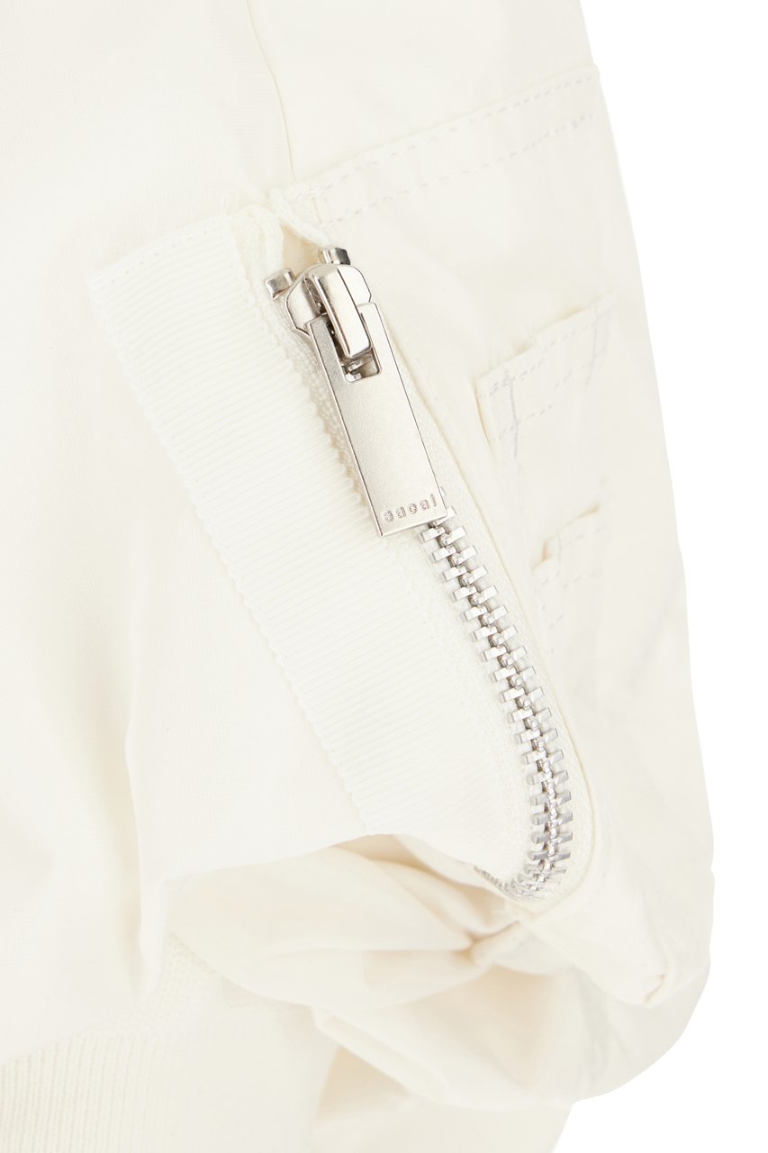 Sacai Sacai White polyester blend top Wit