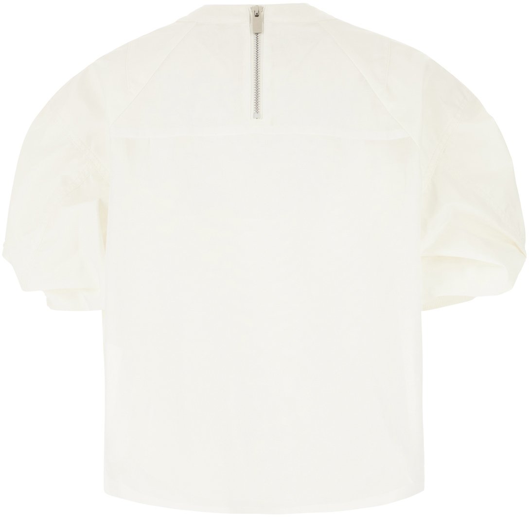 Sacai Sacai White polyester blend top Wit