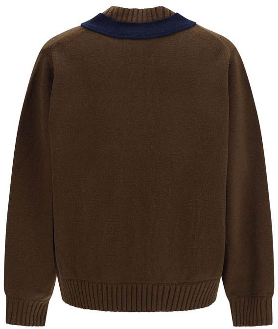 Sacai Brown Wool Oves Aries Sweatshirt Grijs