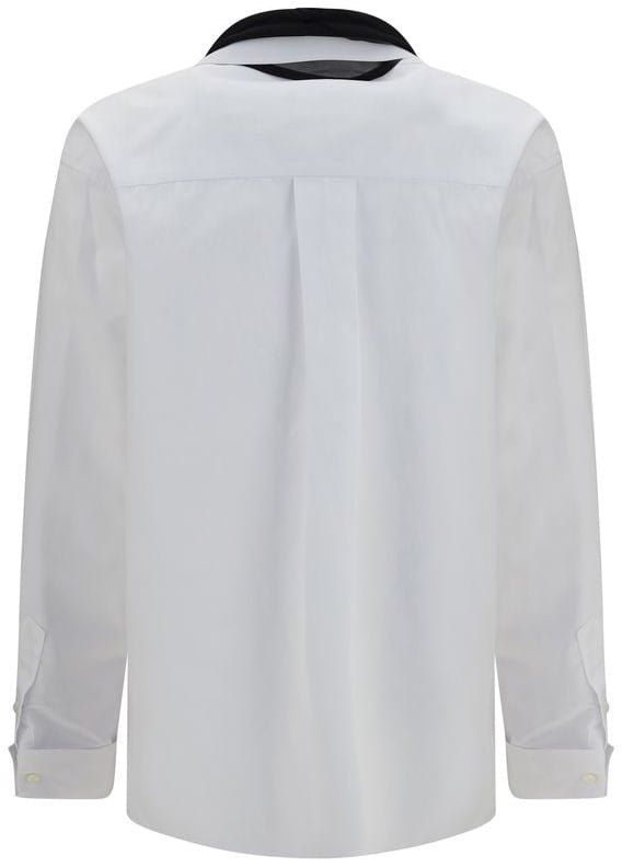 Sacai White Polyester Dress Shirt Wit
