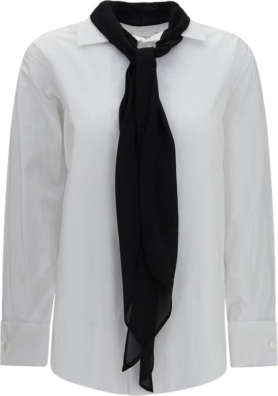 Sacai White Polyester Dress Shirt Wit