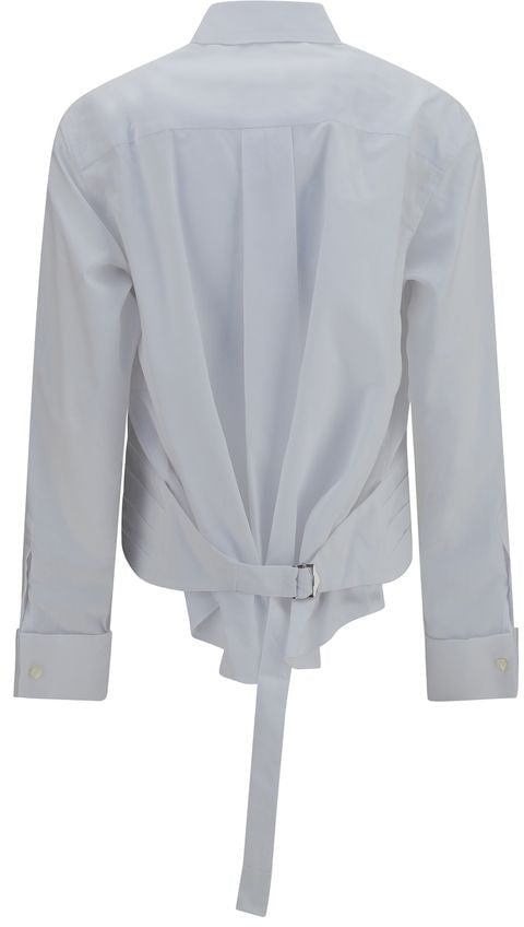 Sacai White Cotton Dress Shirt Wit
