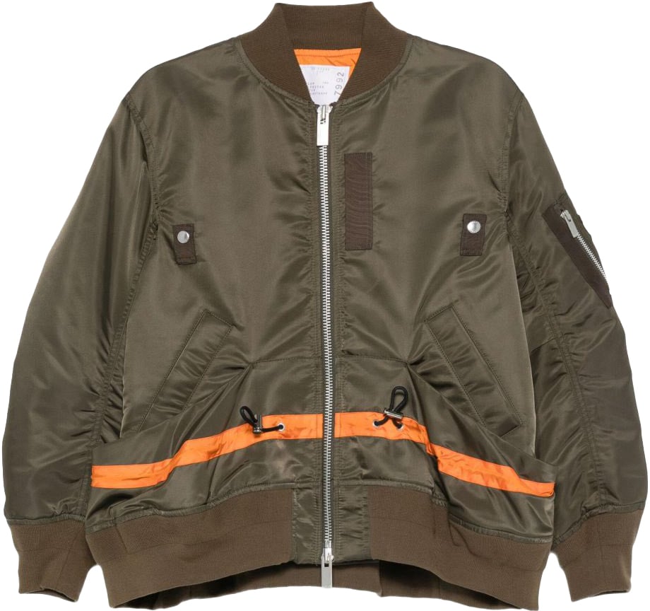 Sacai Coats Green Groen