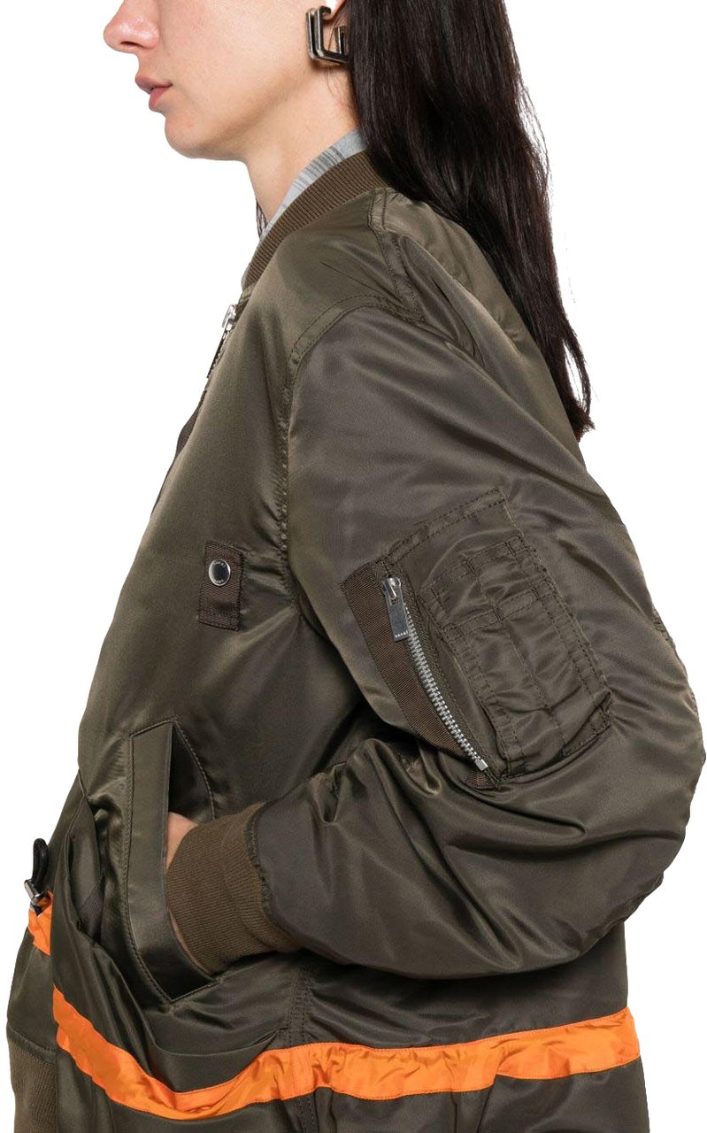 Sacai Coats Green Groen
