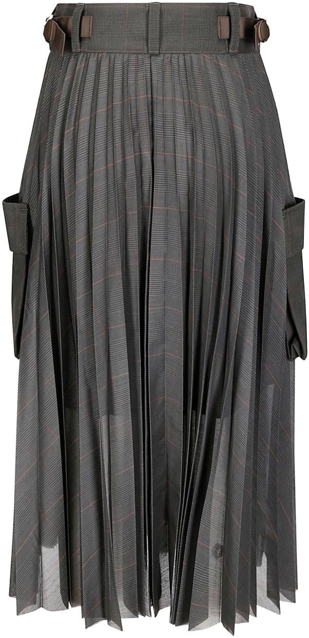Sacai Skirts Grey Grijs