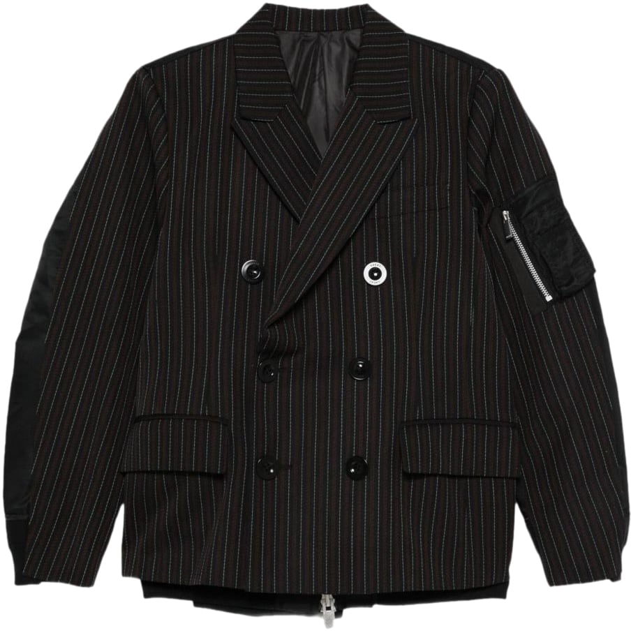 Sacai Coats Black Zwart