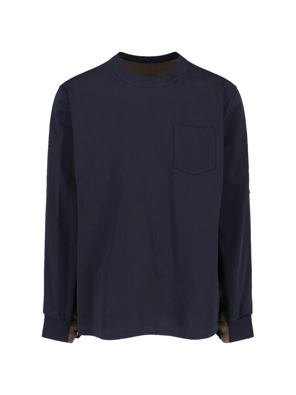 Sacai Minimalist White T-Shirt With Classic Crew Neckline Divers