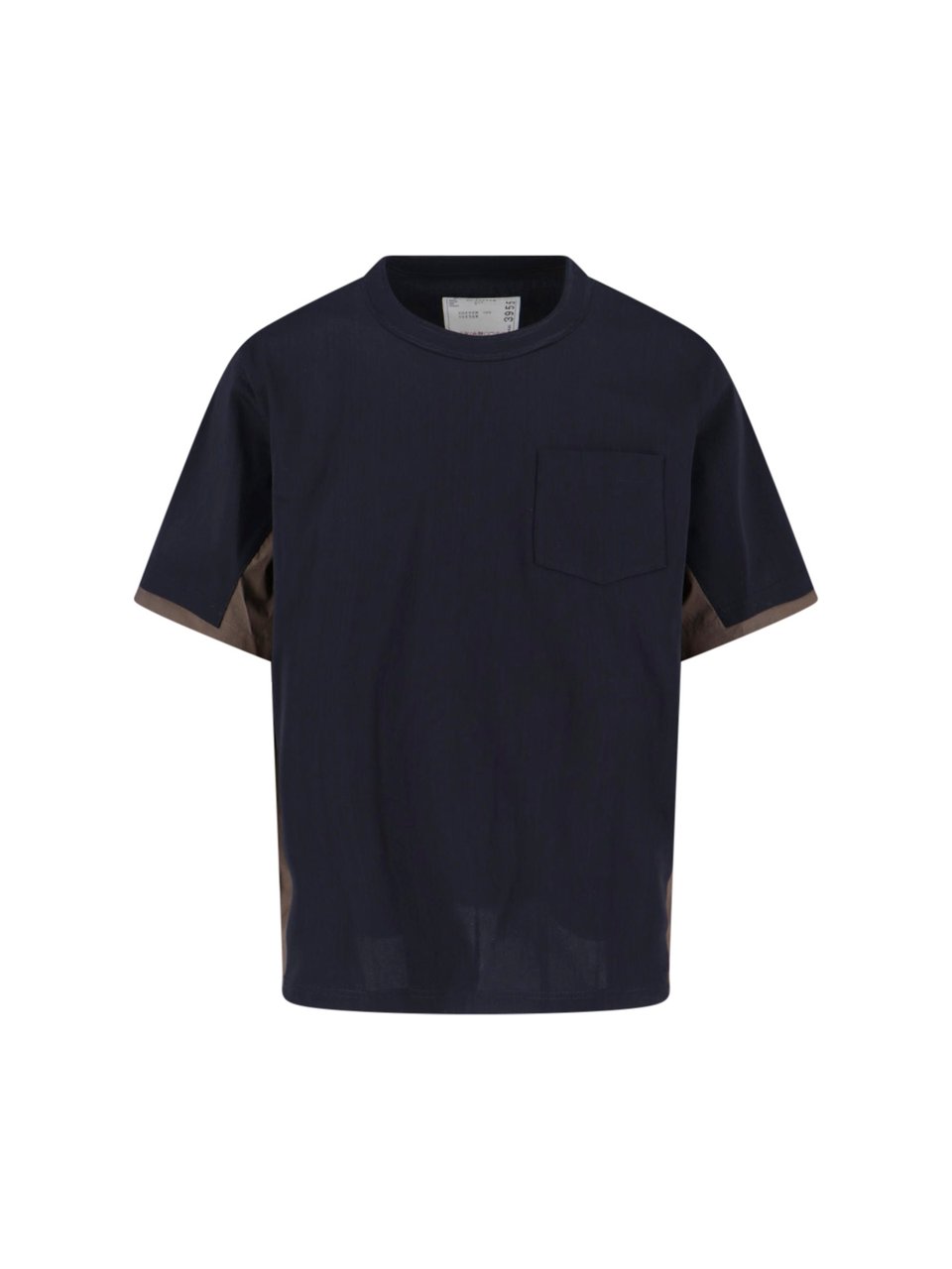 Sacai Minimalist White Crew Neck T-Shirt With Relaxed Fit Divers