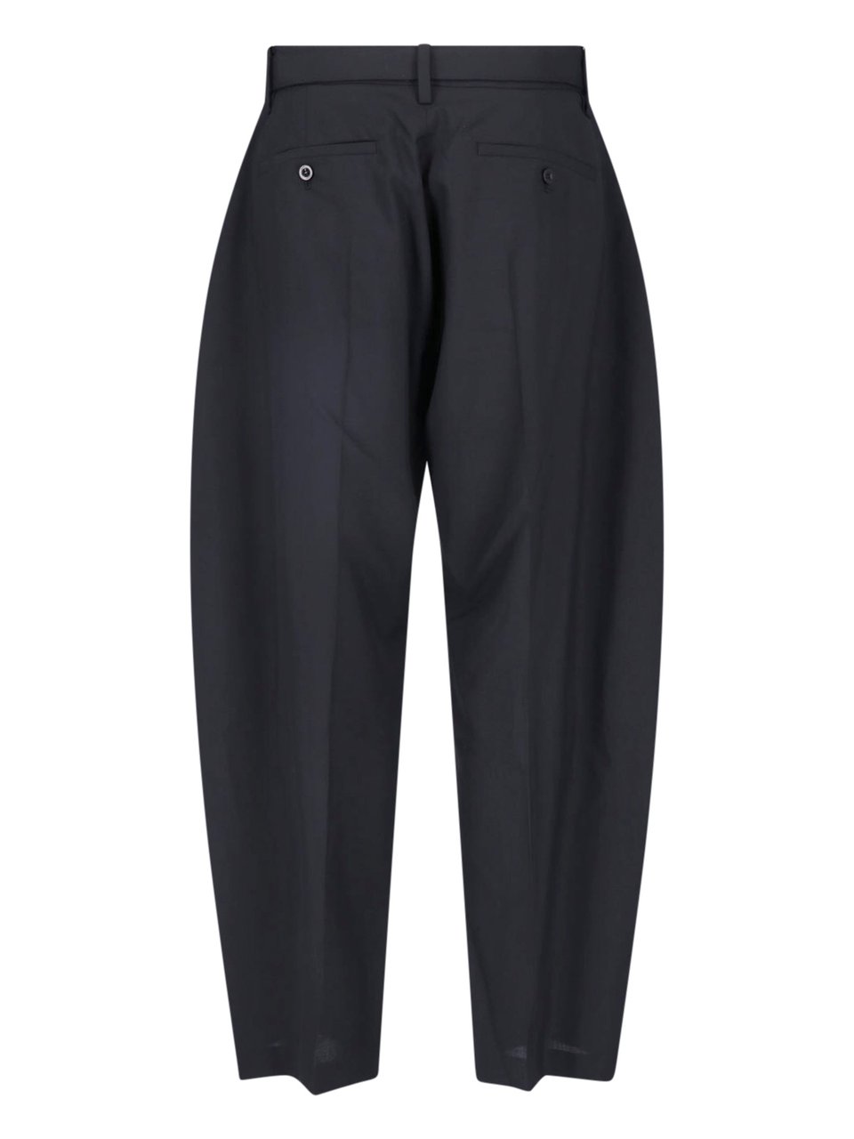 Sacai Mid-Rise Wide-Leg Trousers with Removable Belt and Structured Pockets Zwart