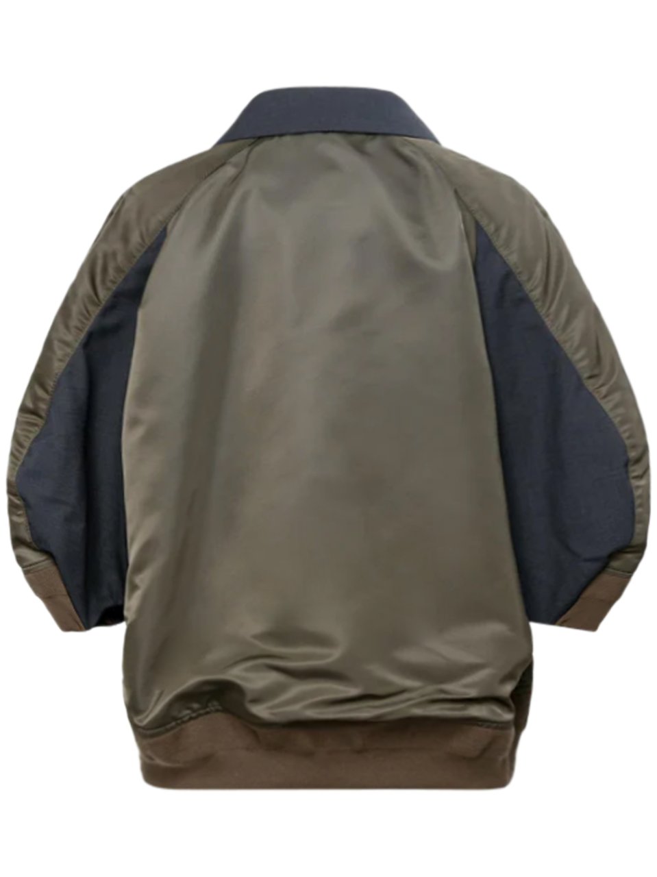 Sacai Double-Breasted Suited Nylon Twill Jacket Grijs