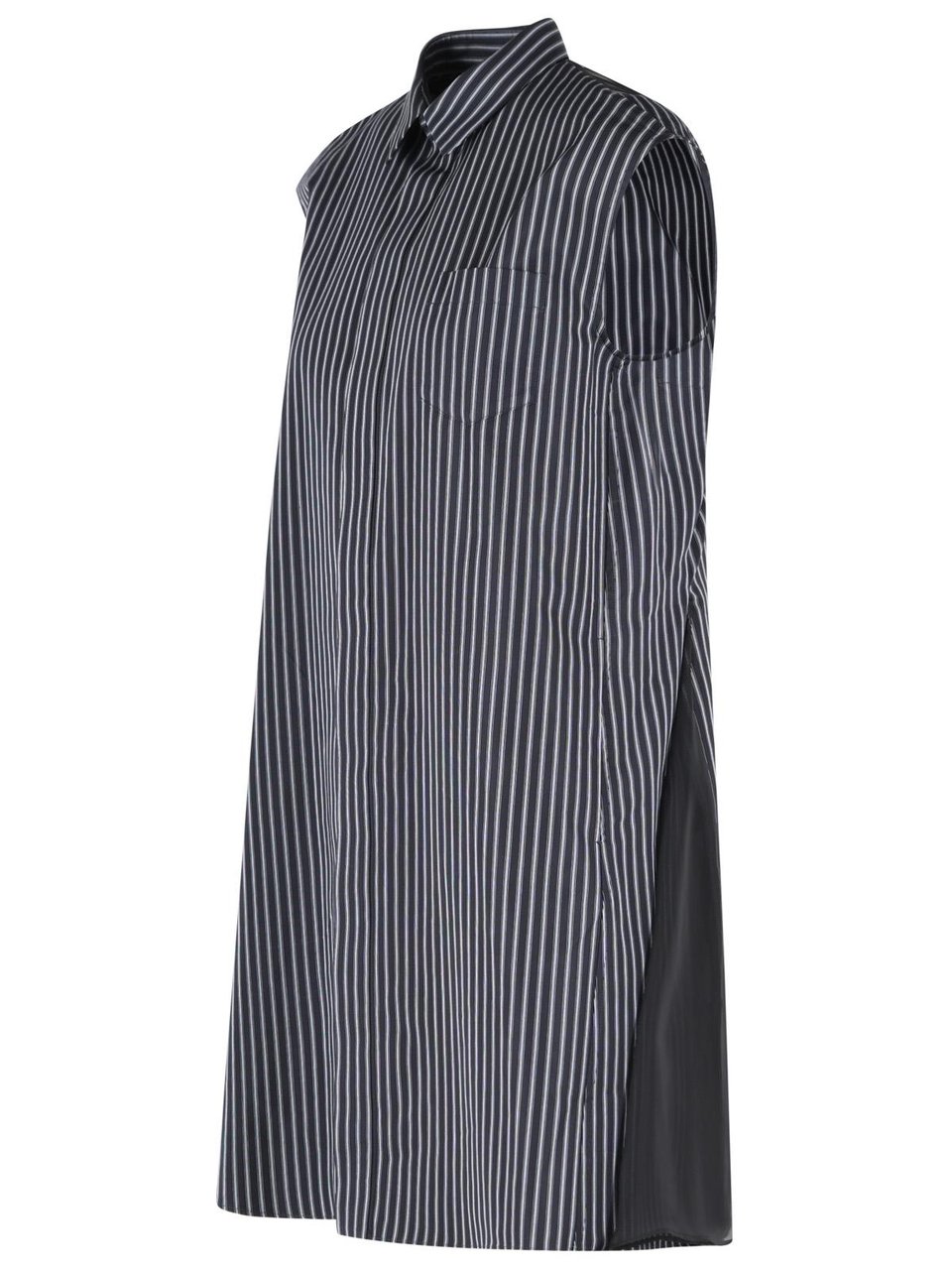 Sacai Navy Cotton Blend Dress Grijs