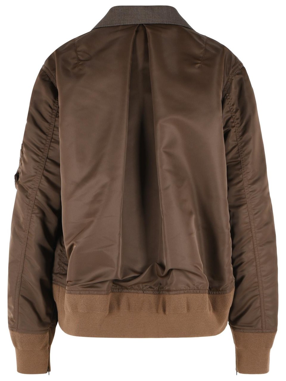 Sacai Brown Wool Blend Blazer Grijs