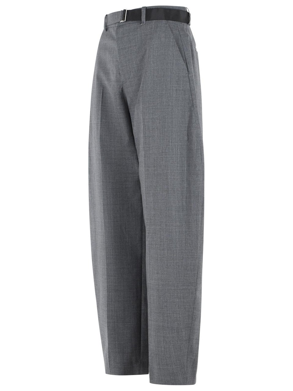 Sacai Grey Wool Trousers Grijs