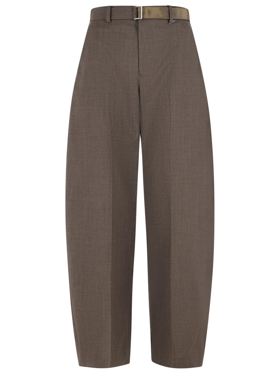 Sacai Brown Wool Trousers Grijs