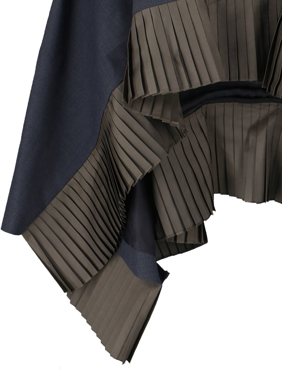 Sacai Versatile Grey Skirt With Smooth Texture And Elegant Silhouette Blauw