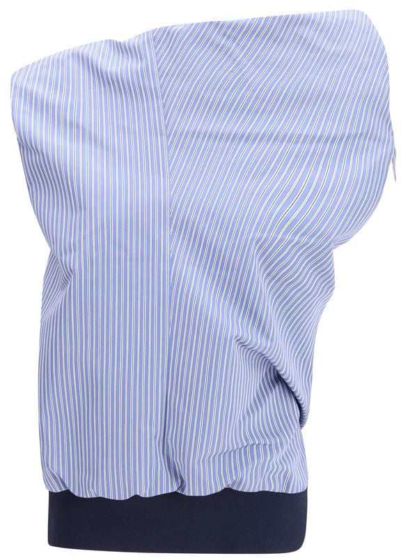 Sacai Sacai Blue Polyester Pattern Shirt Blauw