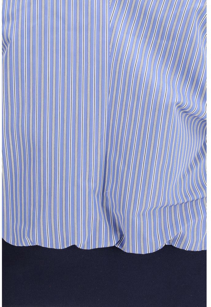 Sacai Sacai Blue Polyester Pattern Shirt Blauw