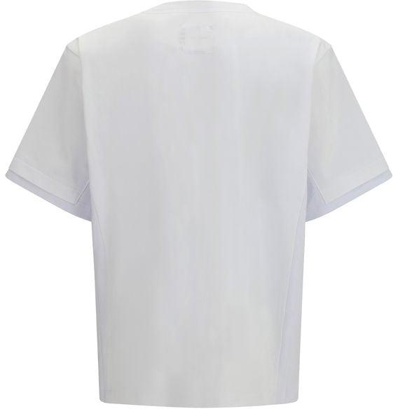 Sacai Sacai White Cotton T-Shirt Wit