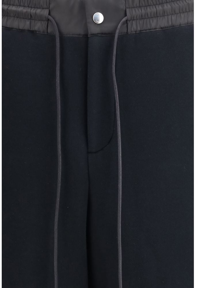 Sacai Sacai Black Cotton Athletic Pants Zwart