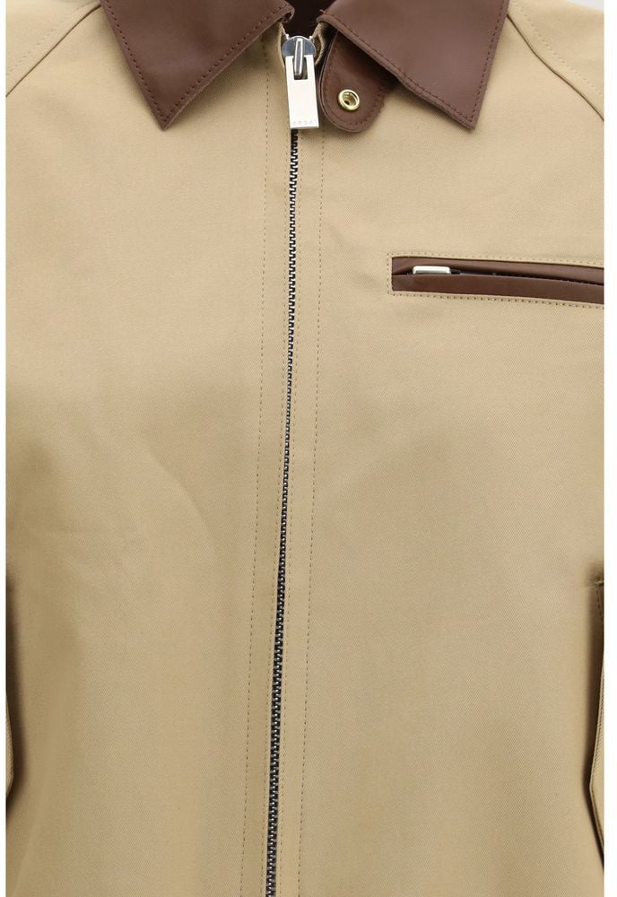 Sacai Sacai Beige Cotton Bomber Beige