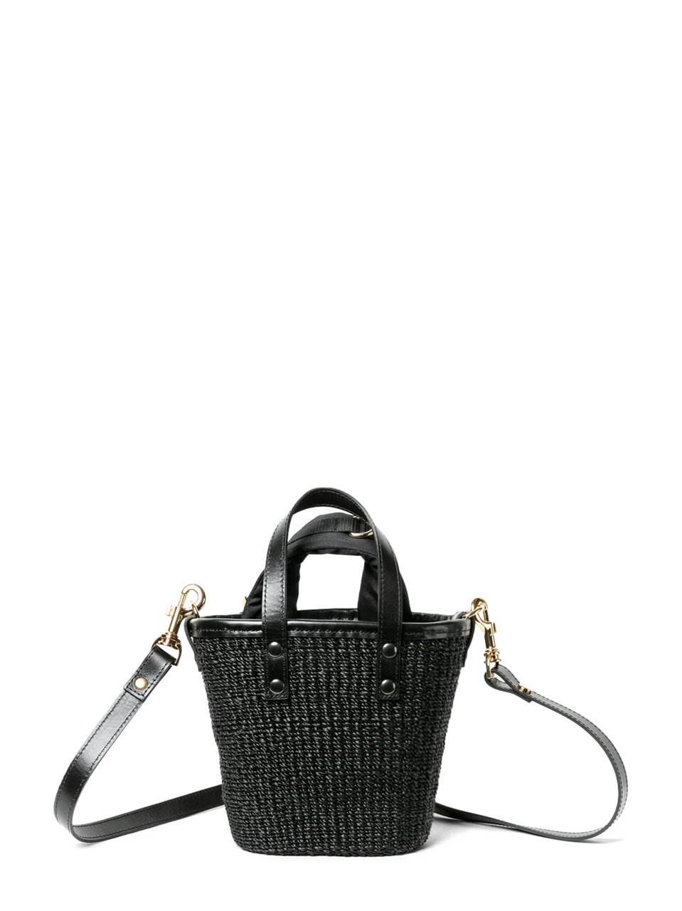 Sacai Trapezoidal Structured Handbag with Woven Texture Zwart