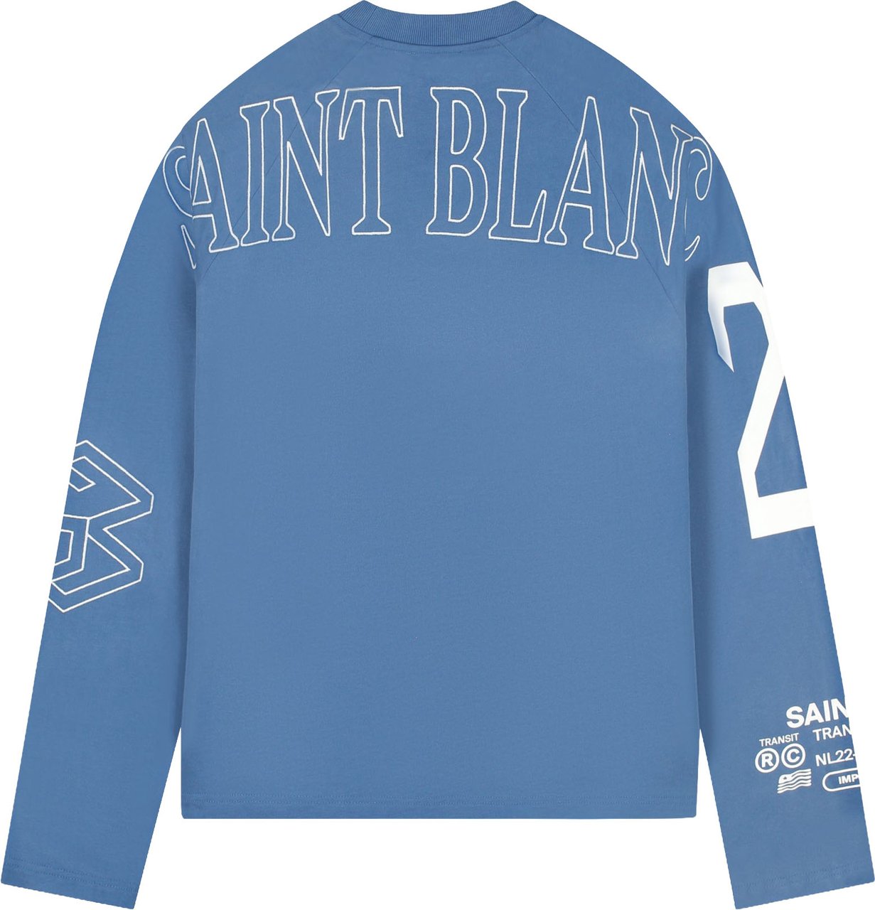 Saint Blanc Multi Logo Raglan Longsleeve Blauw