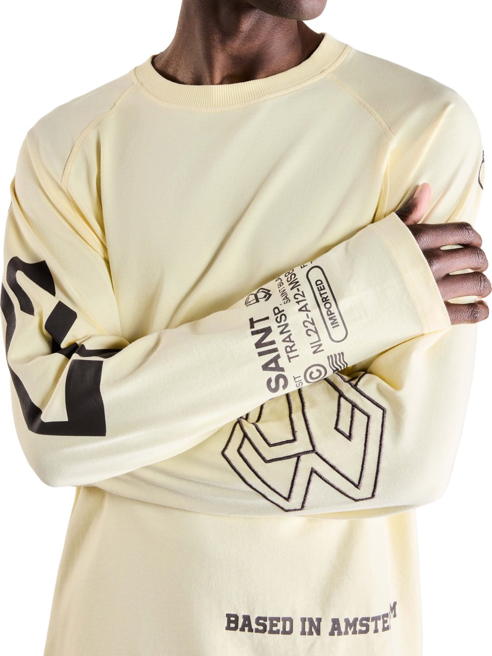 Saint Blanc Multi Logo Raglan Longsleeve Wit