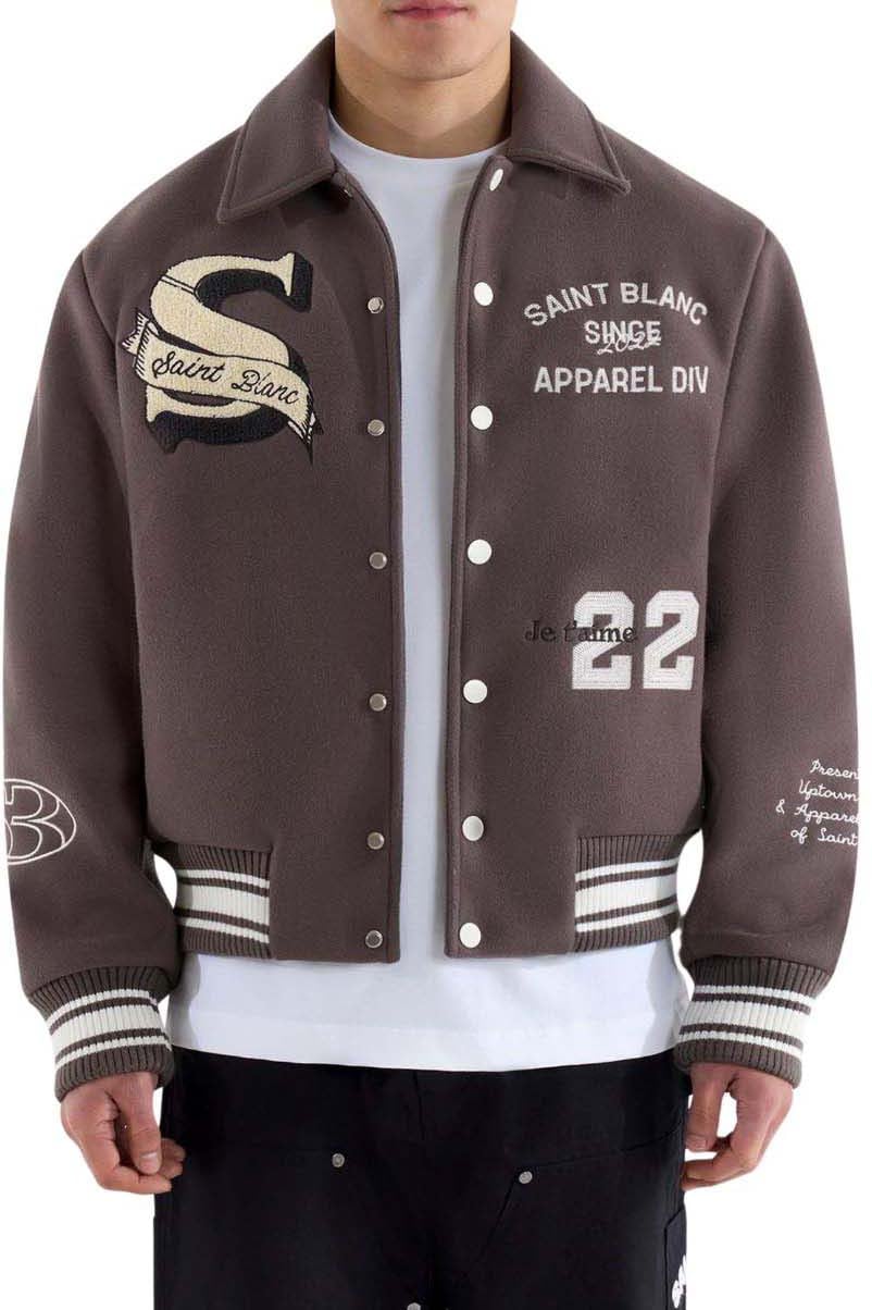 Saint Blanc Presented Varsity Jacket Wit