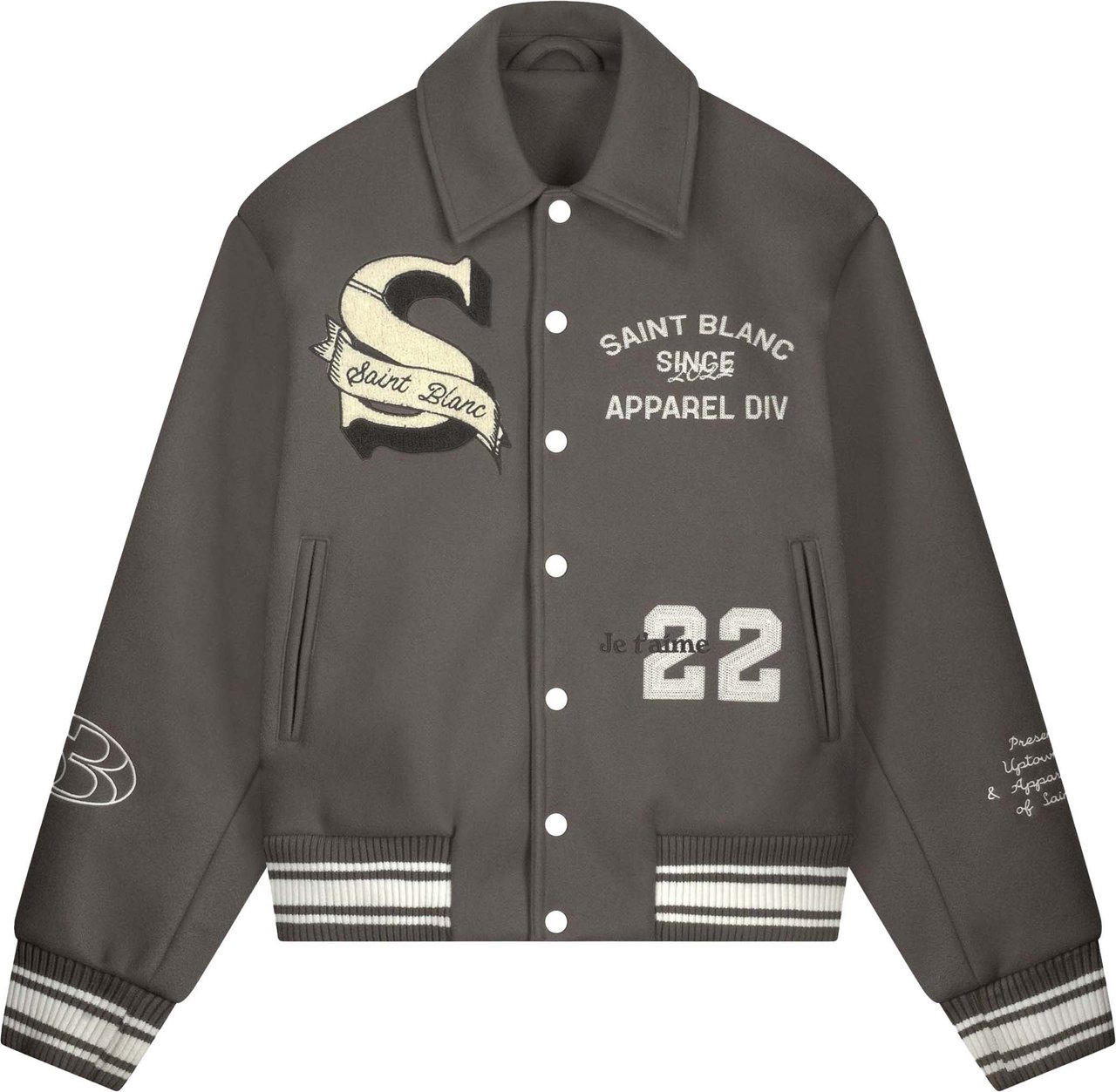 Saint Blanc Presented Varsity Jacket Wit