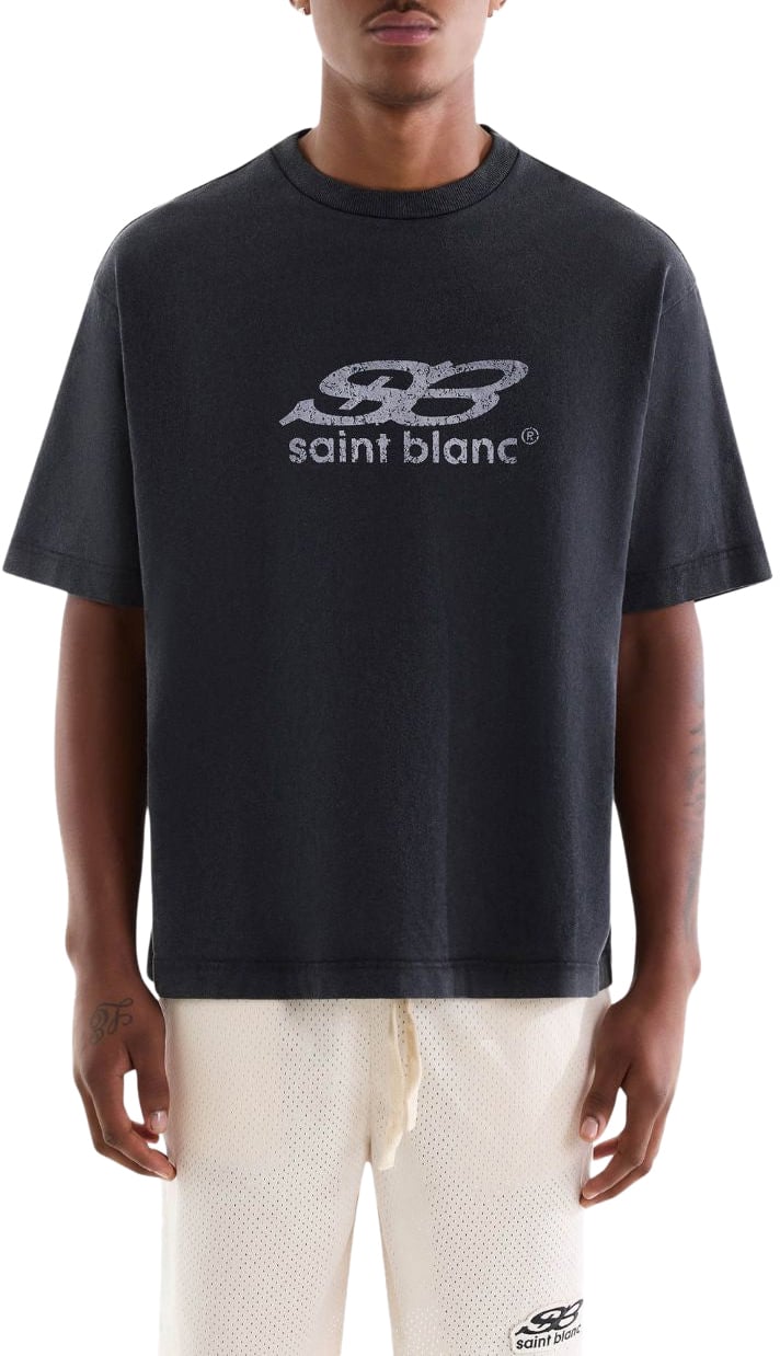 Saint Blanc Oblique T-Shirt Blauw