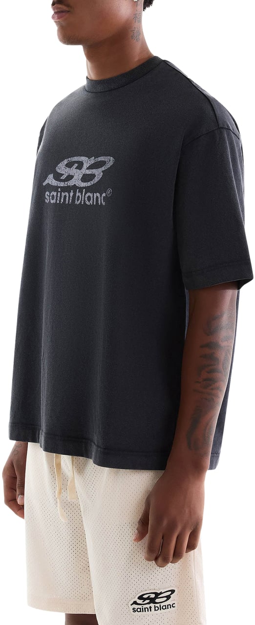 Saint Blanc Oblique T-Shirt Blauw