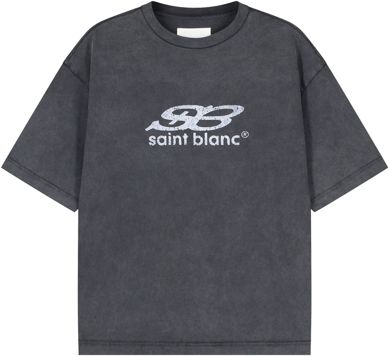 Saint Blanc Oblique T-Shirt Blauw