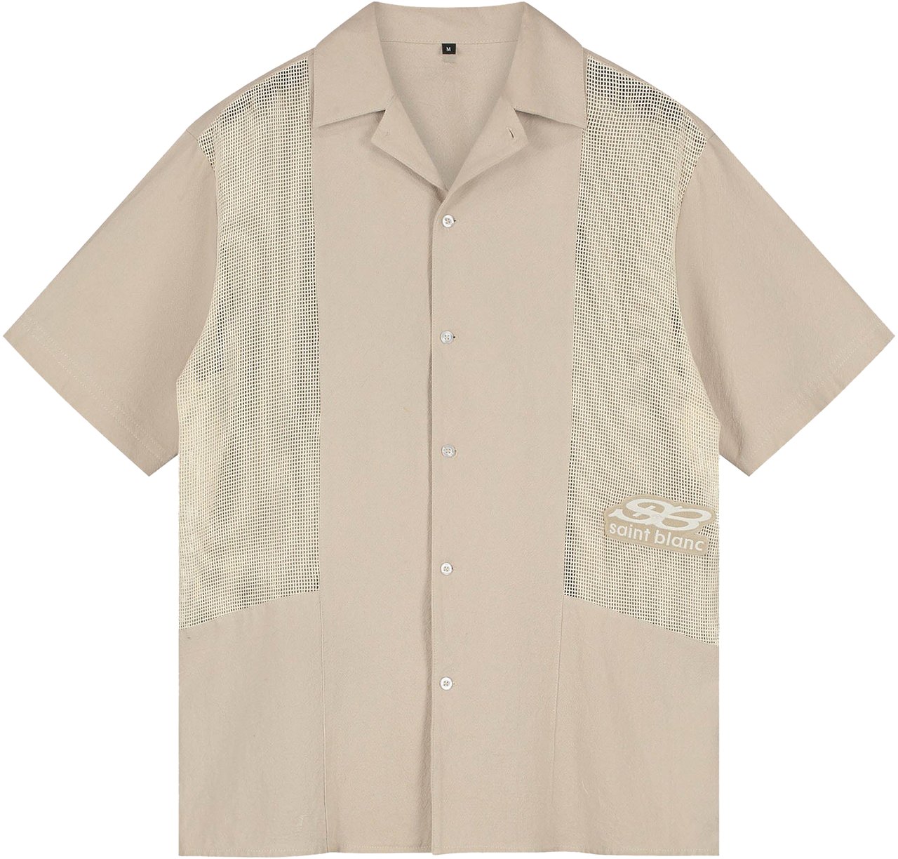 Saint Blanc Paneled T-Shirt Grijs