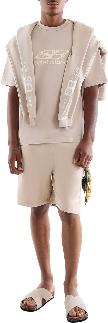 Saint Blanc Oblique T-Shirt Grijs