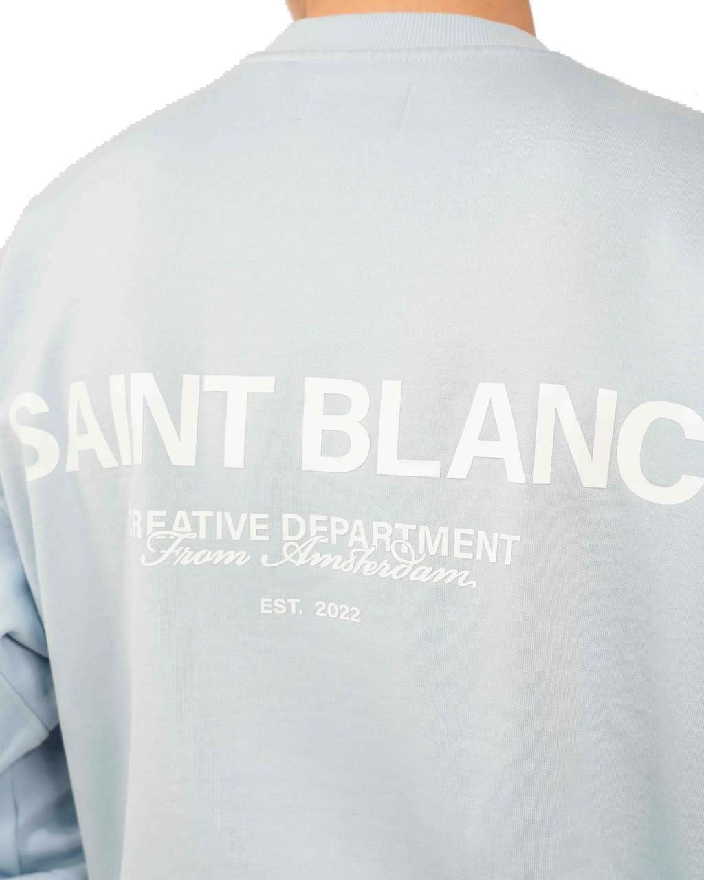 Saint Blanc Sweater Baby Blue Blauw