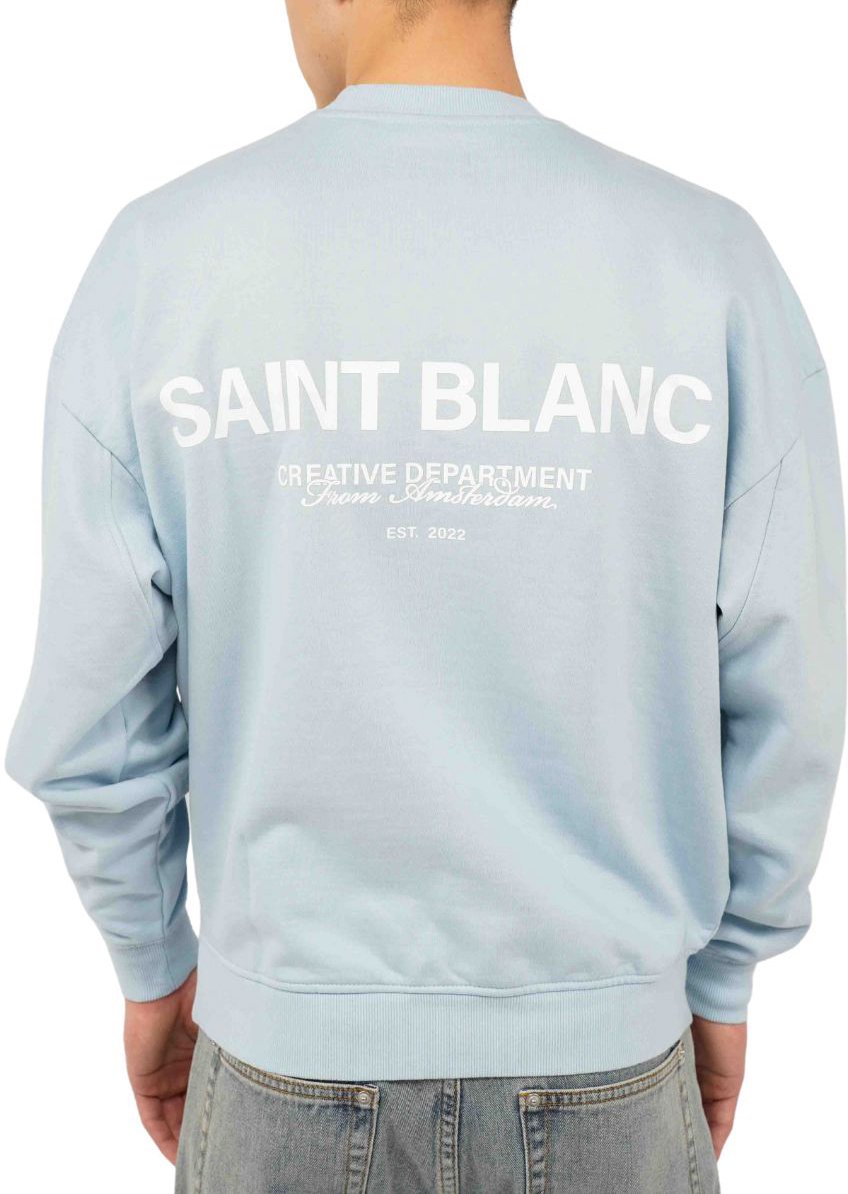 Saint Blanc Sweater Baby Blue Blauw