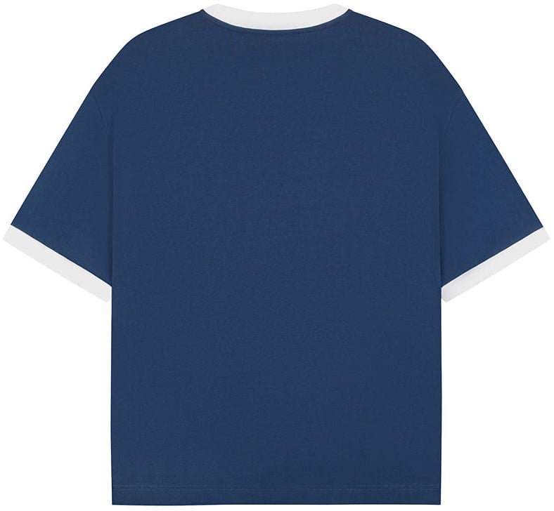 Saint Blanc Scribble Ringer T-Shirt Blauw
