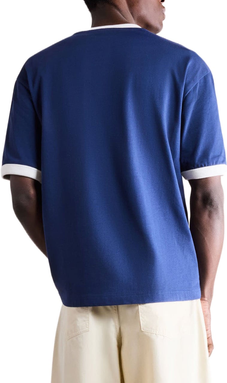 Saint Blanc Scribble Ringer T-Shirt Blauw