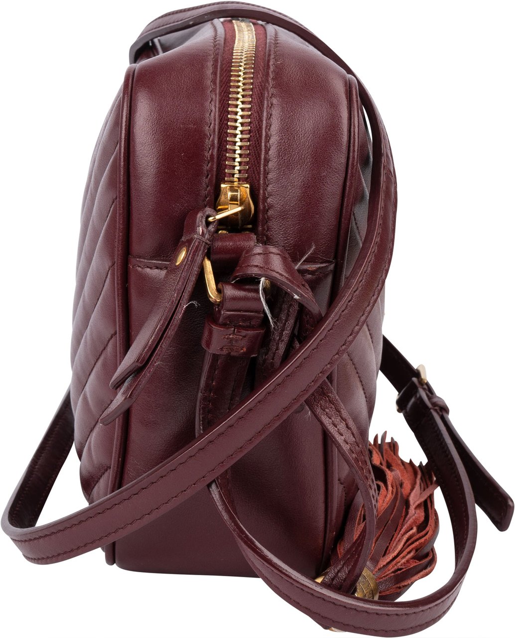 Saint Laurent Saint Laurent Quilted Leather Lou Camera Crossbody Bag Rood