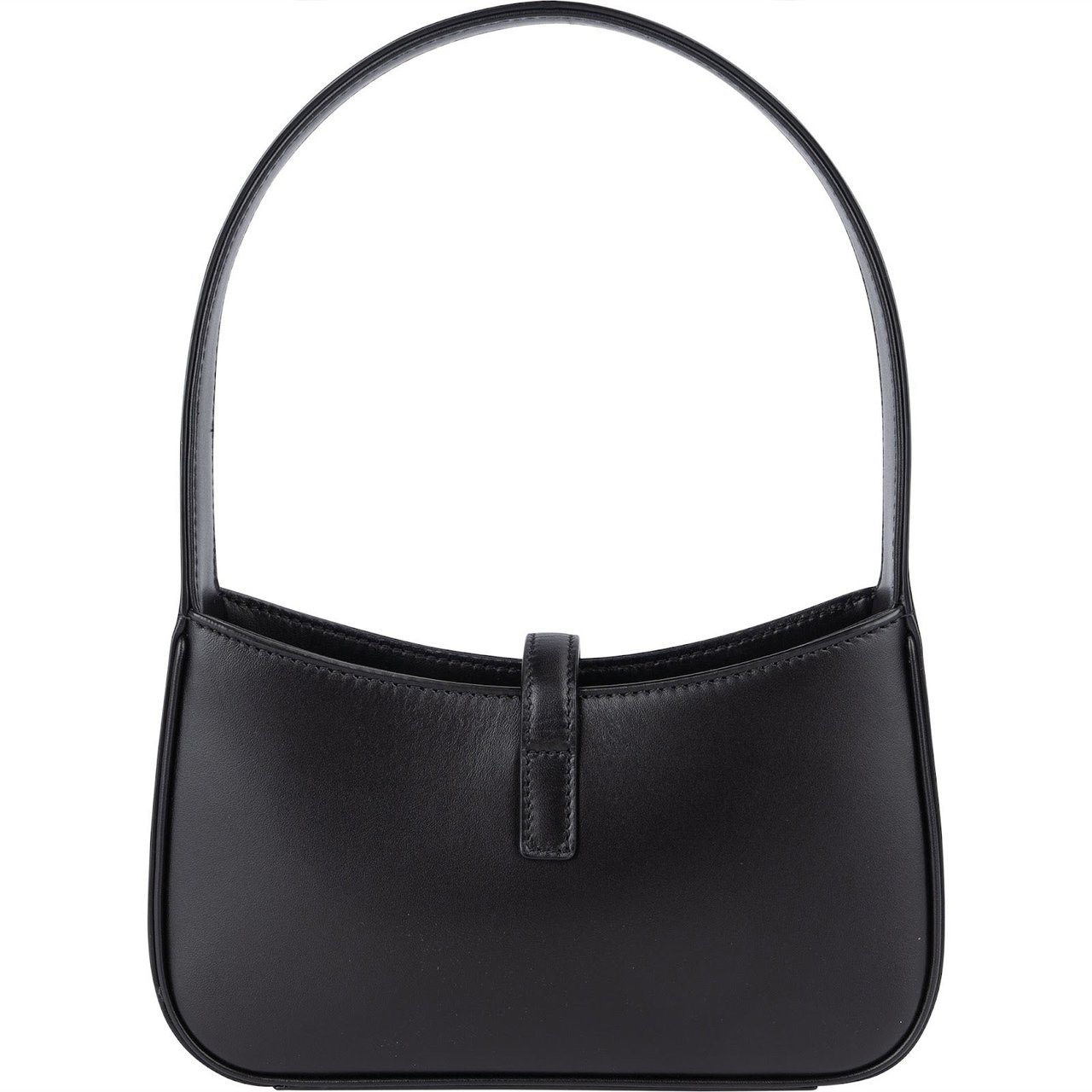 Saint Laurent Black Leather 5 à 7 Mini Hobo Handbag Zwart